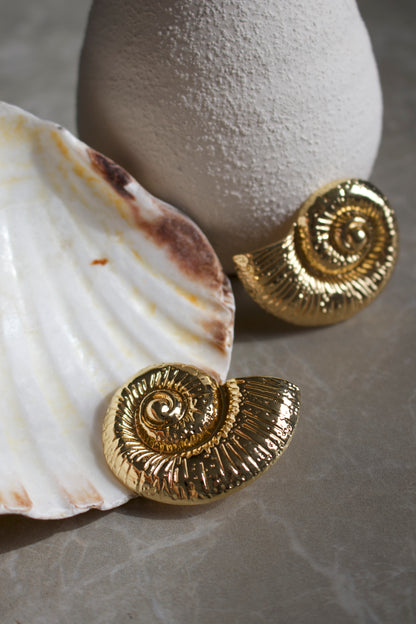 Conch Earrings - Gold