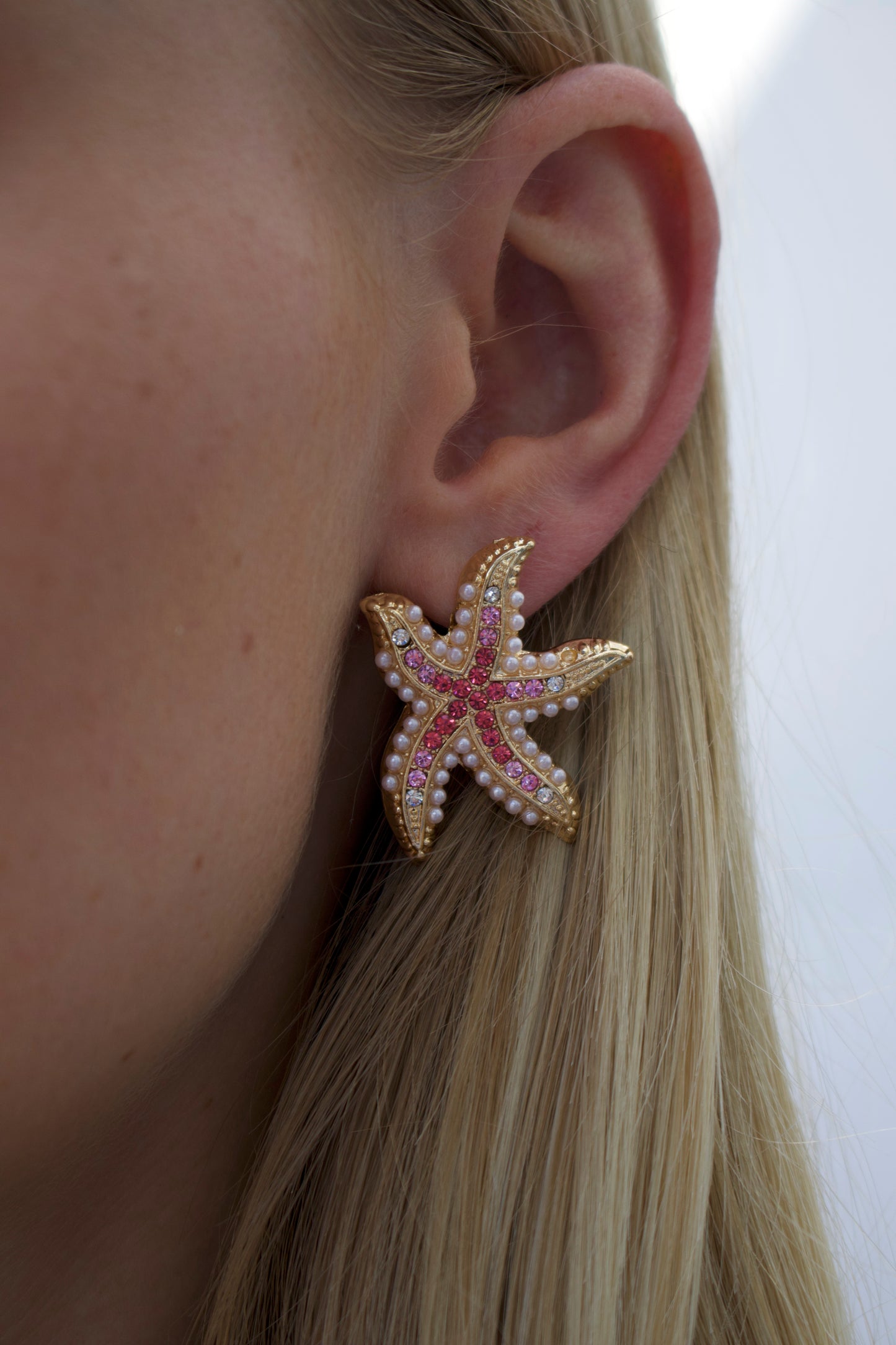 Pink Starfish Earrings